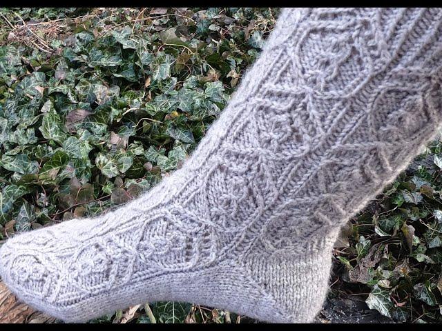 Socks Spring fantasy knitting needles. Very detailed MK .for BEGINNERS! Part #1