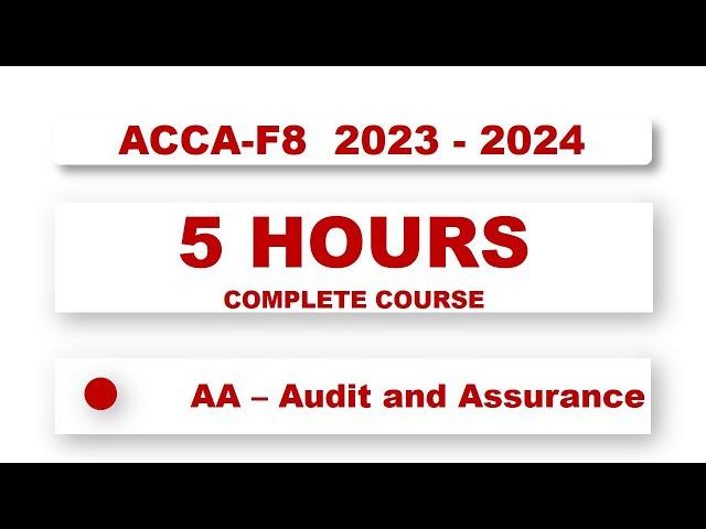 ACCA F8: Audit and Assurance - Complete Course | @financeskul