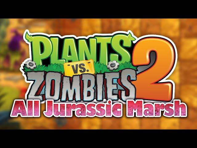 Plants vs Zombies 2 - JURASSIC MARSH (All Levels) [4K HD]