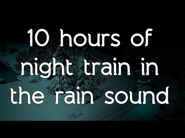   Night train in the rain sound on black screen dark screen high quality white noise ASMR