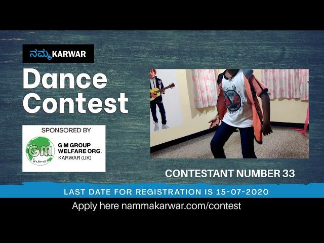 Contestant no. 33 Hrushikesh Krishnanand Bandekar | Namma Karwar Dance Contest 2020