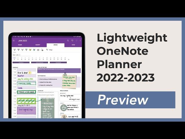 Lightweight OneNote Planner 2022-2023 | PREVIEW