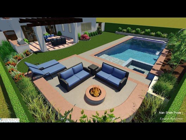 Pool Studio 3D Design: Swimming Pool, Spa & Outdoor Living Remodel in San Clemente,  CA