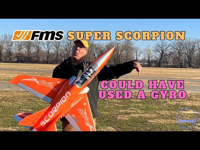 FMS Super Scorpion 90mm EDF fun flight nearly crash on landing