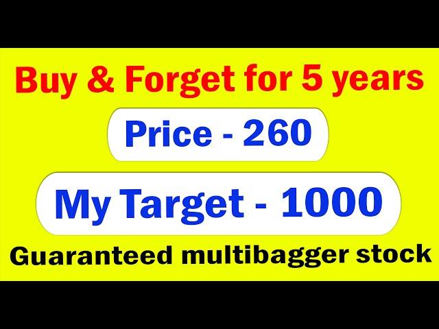 Guaranteed next multibagger stocks | Buy & forget for 5 years | My Target - 3000 | Best stock to buy