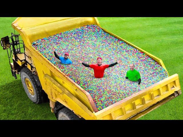 I Filled My Dump Truck With Orbeez!