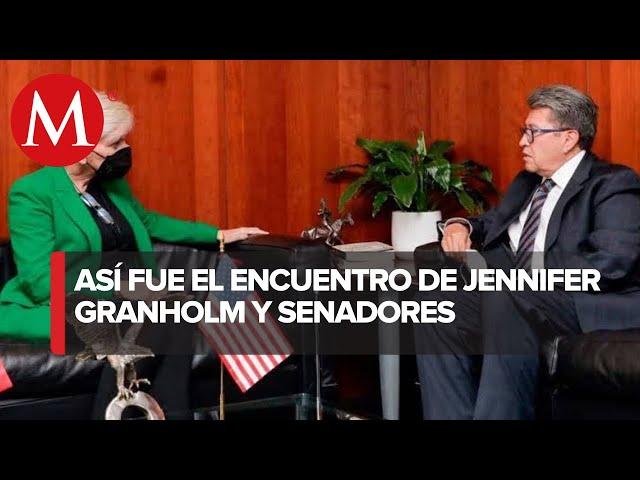 Secretaria de Energía de EU, Jennifer Granholm, se reúne con legisladores en Senado