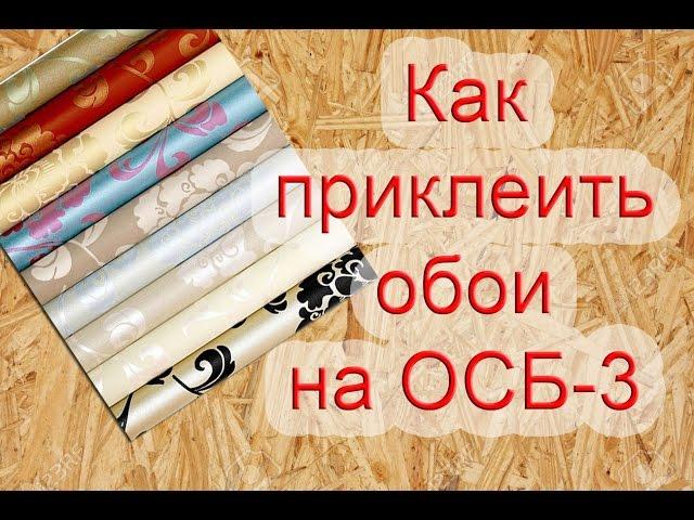 Как приклеить обои на ОСБ-3 ? Простой способ