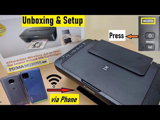 Canon Pixma MG3070s All-in-One Wireless (Wi-Fi) Printer Unboxing - Best for Home & Office (Hindi)