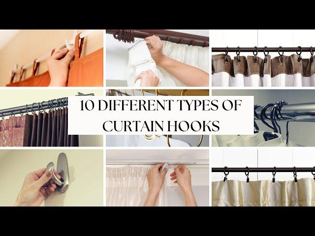 10 Different Types Of Curtain Hooks | Multiple Styles Of Curtain Hooks For All Window Treatments