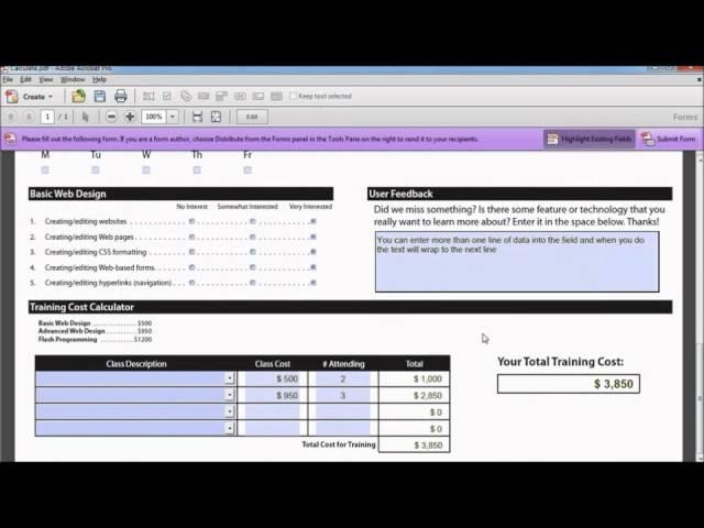 Creating PDF Forms