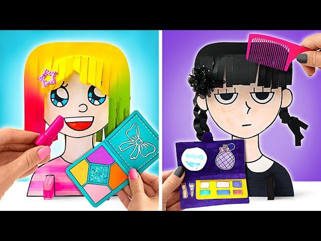 ️ Rainbow vs. Black Playbook School Adventure | FUN & EASY DIY by Slick Slime Sam's Maker World