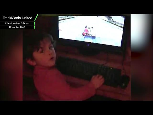 Gwen plays Trackmania (4 years old)