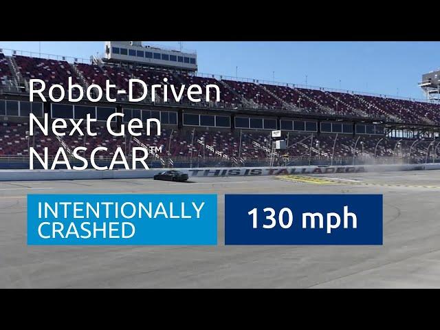 Driverless NASCAR Crash Test at 130mph