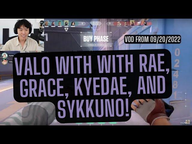 Disguised Toast plays Valorant with with Rae, Grace, Kyedae, and Sykkuno. VOD from 09/20/2022