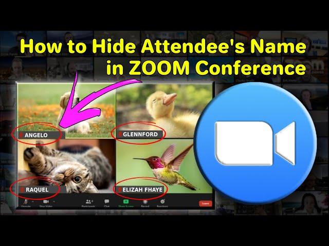  How to Hide (remove) Attendee's Name in ZOOM Conference | PinoyTV