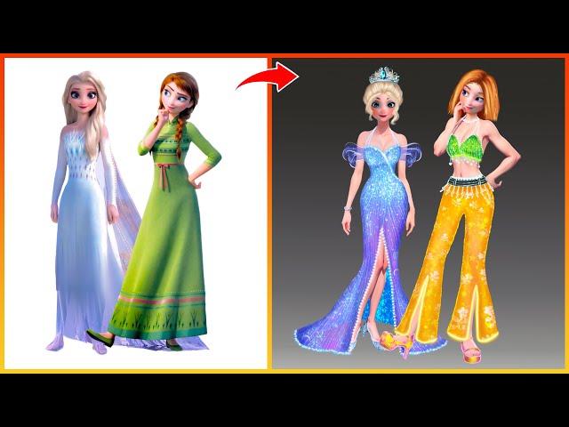 Disney Princess Fashion SWITCH UP Anna vs Elsa Who Wears it Better?