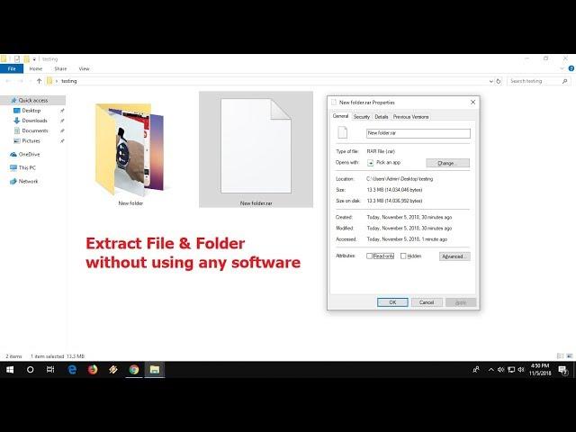 How to Unzip & Unrar Files without Installing any Software