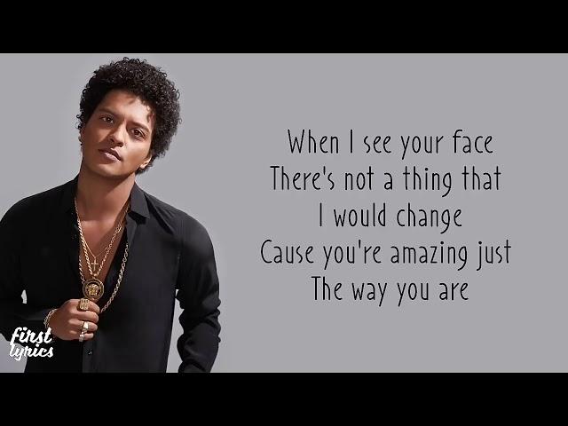 Bruno Mars - Just The Way You Are- Lyrics