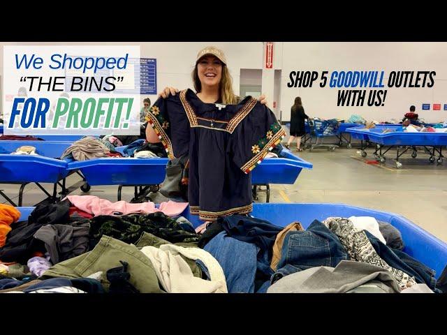 WE SHOPPED 5 GOODWILL OUTLET STORES FOR RESALE! | VALUABLE Thrift Haul! | Reselling For Profit