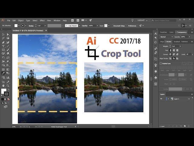 How to Crop Photos in Adobe Illustrator CC 2018 - The New Crop Image Tool