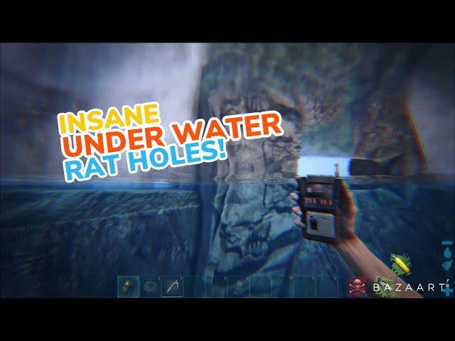 ARK RAGNAROK - INSANE UNDER WATER RAT HOLES/HIDDEN BASE/LOOT SPOTS pt1