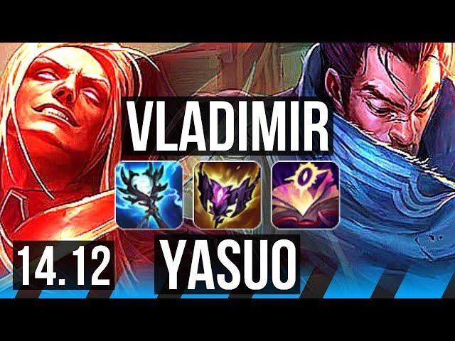 VLADIMIR vs YASUO (MID) | 71k DMG, 65% winrate, Legendary, 19/3/5 | NA Grandmaster | 14.12