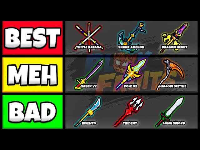 Ranking & Showcasing All SWORDS In Blox Fruits! | Tier List