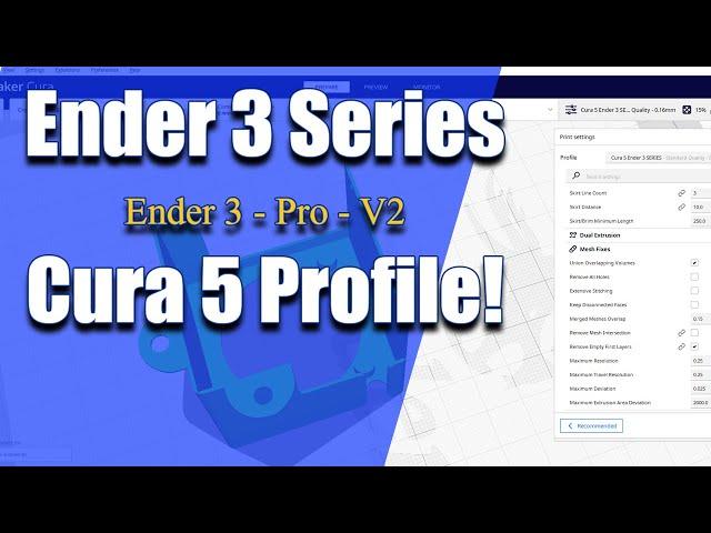 the Perfect Cura 5 Profile for Ender 3 Series Printers - Ender 3 - Ender 3 Pro - Ender 3 V2!