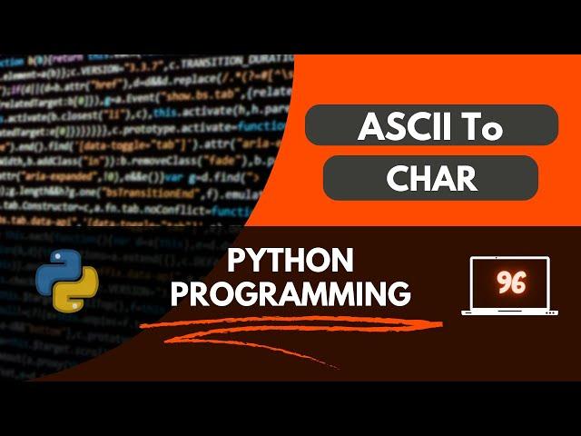 Python Program to Convert ASCII to Character using chr() function