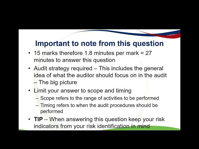 Exam technique_Audit strategy