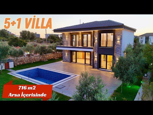 Didim Yeşiltepe Bölgesinde 716 m2 Arsa İçerisinde 200 m2 Kullanımlı 5+1 Dev Gibi Villa / No:136