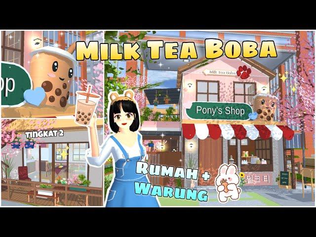 AKU BIKIN RUMAH + WARUNG MILK TEA !! TINGKAT 2 + ID AND SAVE || SAKURA SCHOOL SIMULATOR