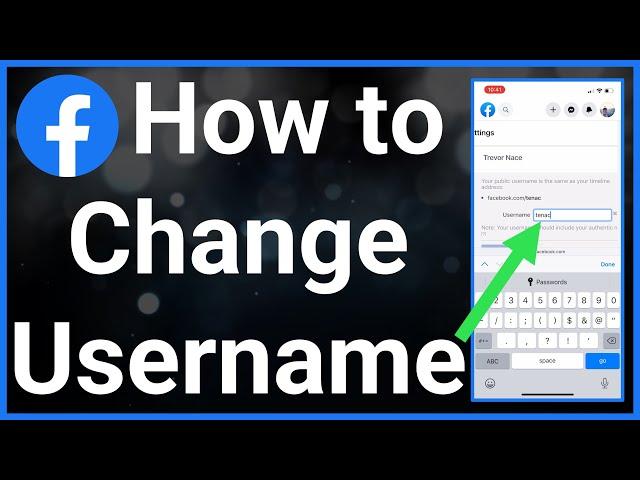 How To Change Facebook Username