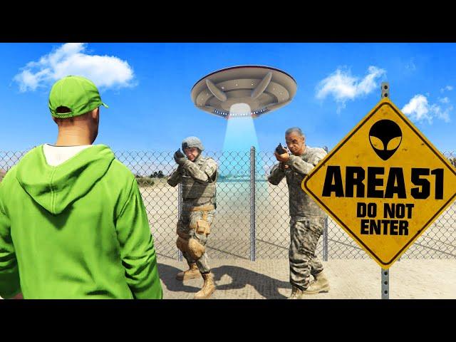 BREAKING Into AREA 51 In GTA 5! (Secret)