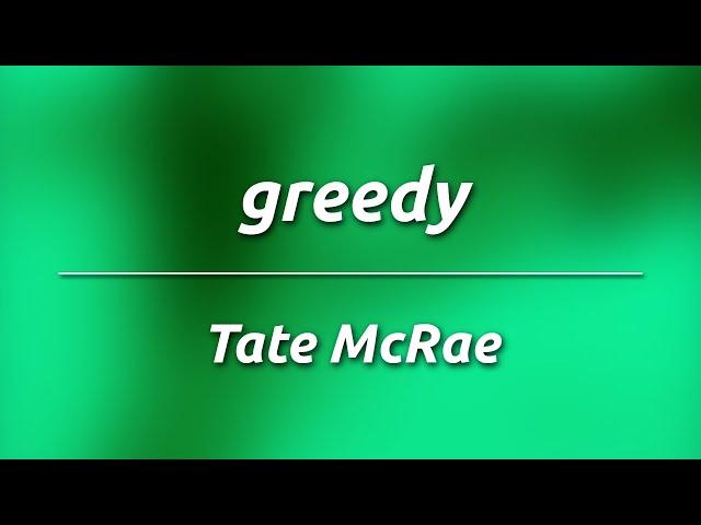 Tate McRae - greedy (Karaoke/Instrumental)