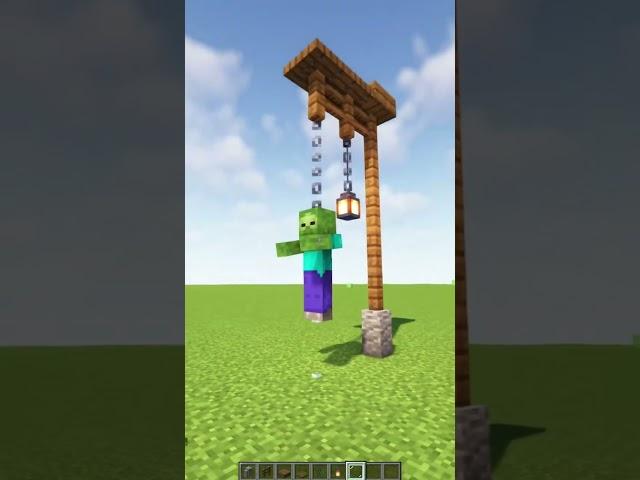 Hanging Zombie in Minecraft! #shorts