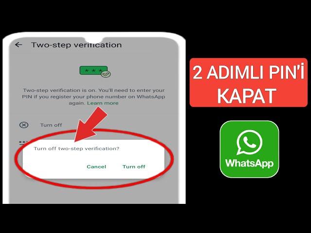 WhatsApp'ta İki Adımlı Doğrulama Nasıl Kaldırılır (2024)