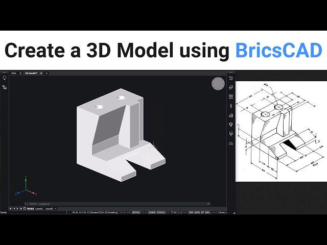 Create a 3D Model using BricsCAD