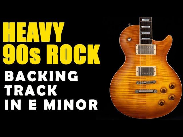 90s Heavy Rock Backing Track in E Minor - Easy Jam Tracks