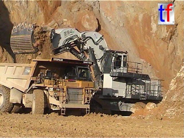 LIEBHERR R 984C Shovel & CAT 775D, Quarry / Steinbruch, Germany, 17.01.2008.