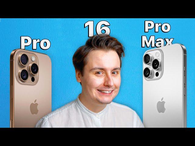 МАЛЕНЬКИЙ ИЛИ БОЛЬШОЙ?! iPhone 16 Pro vs iPhone 16 Pro Max: что выбрать, чтобы НЕ ПОЖАЛЕТЬ?!