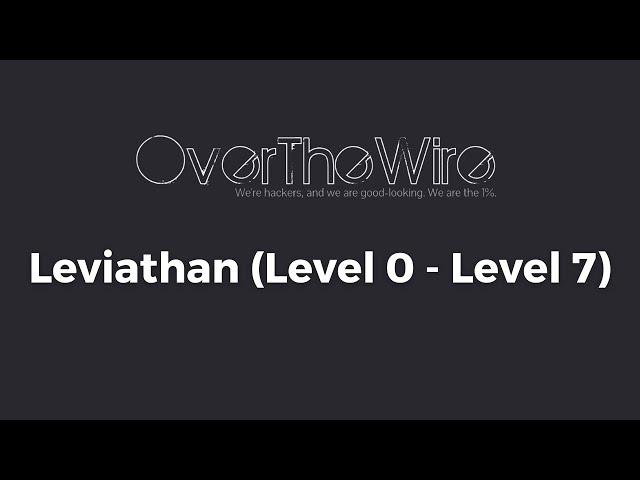 Leviathan - OverTheWire Complete Walkthrough | Level 0 - Level 7