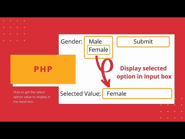 How to display the select option value in input box using PHP