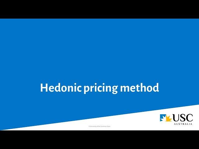 Hedonic pricing method