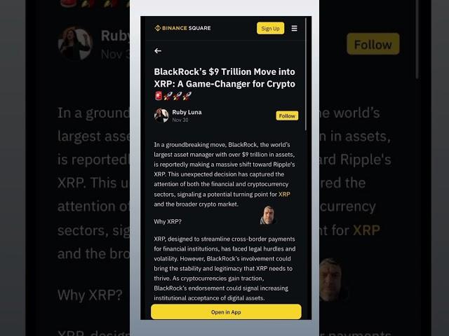 Blackrock’s 9 Trillion in assets planned for XRP is Unbelievable! #xrp #xrparmy #ripple le