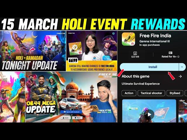 15 March FREE FIRE INDIA | RAMADAN Event Free Fire | FREE FIRE INDIA Announcement here