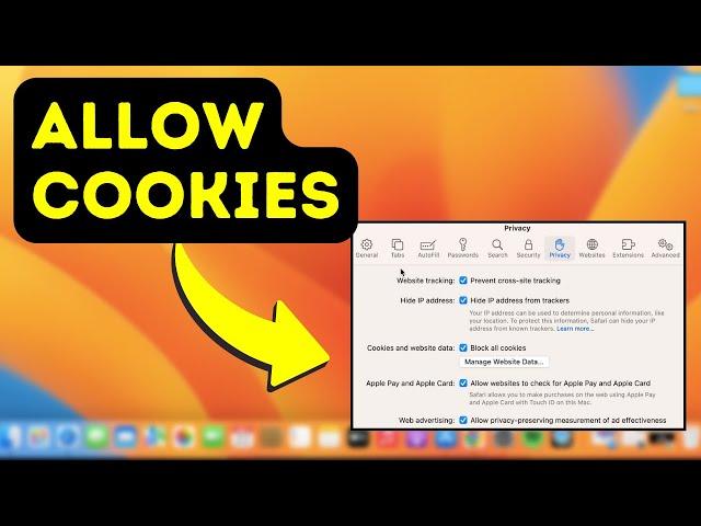 How To Allow Cookies In Macbook Air/ Pro or iMac