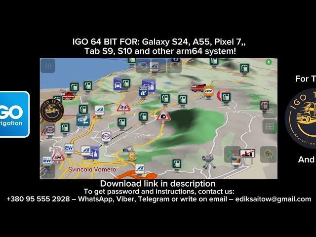 IGO for arm64 system: Samsung Galaxy S24, A55, Pixel 7, and other! Europe and England 2024 Q2!