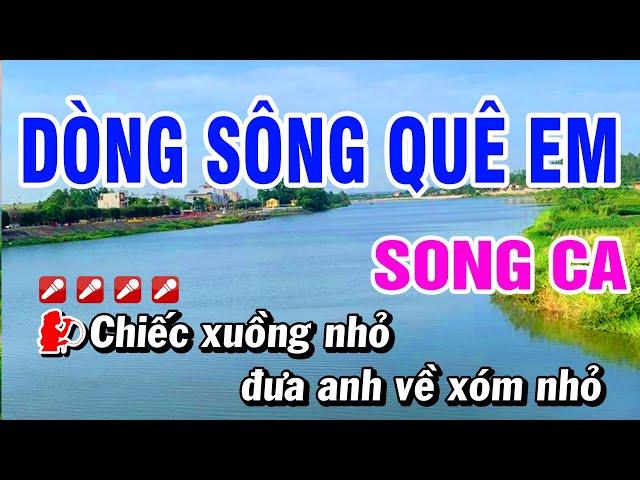 Karaoke Dòng Sông Quê Em Song Ca (Beat Hay) Vọng Cổ | Hoài Phong Organ